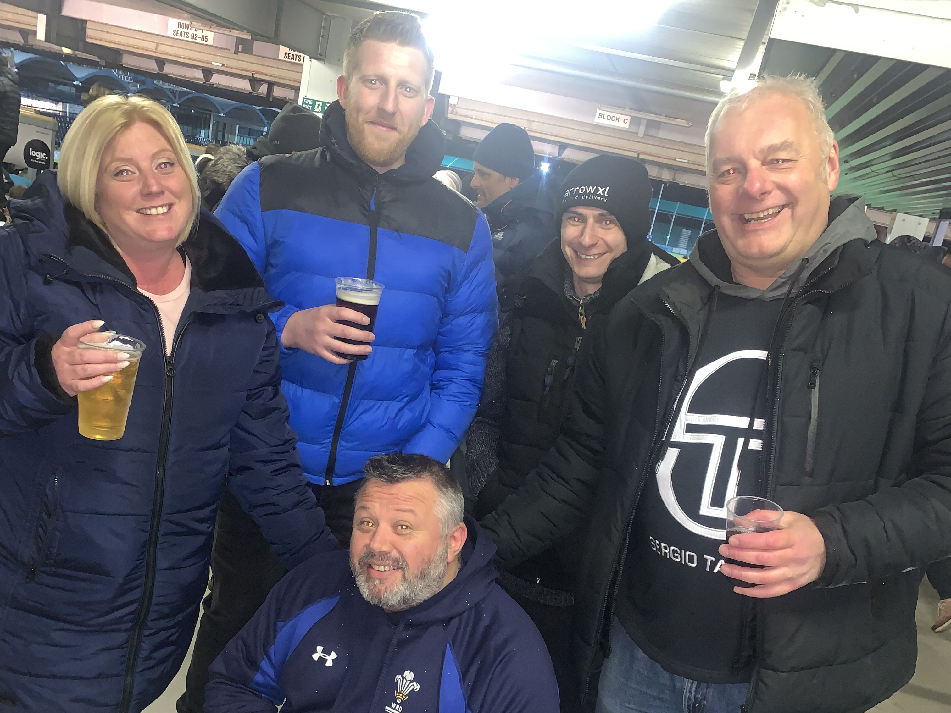 ArrowXL colleagues share a drink before The Big Worcester Sleep Out